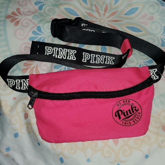 PINK Victoria's Secret Handbags - VICTORIA'S SECRET PINK "We run this Beach" Fanny pack belt bag waist purse NWOT